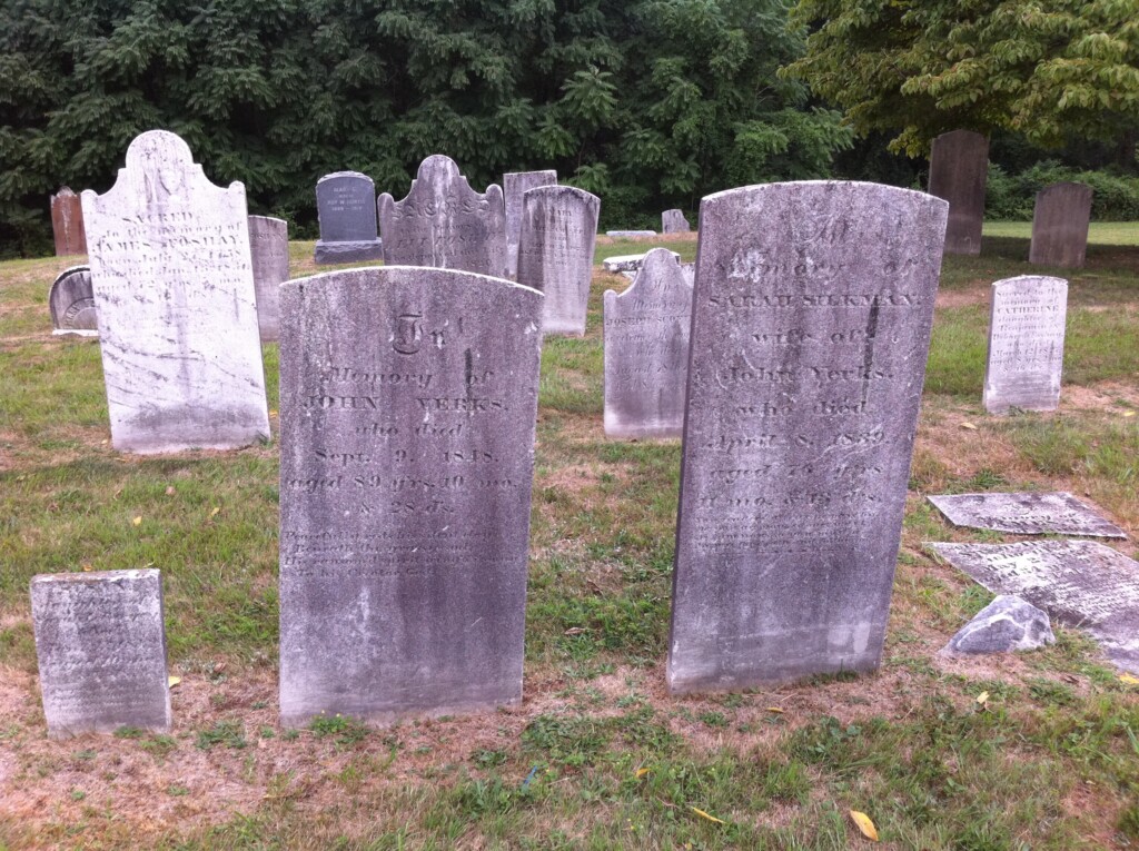 The Headstones of American Revolutionary War Hero John Yerks Jr and his wife Sara Silkman